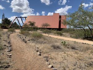 The chapel Dick built, still standing. The Morton Vrang Orme Memorial Chapel, Mayer, Arizona. Built 1956.
